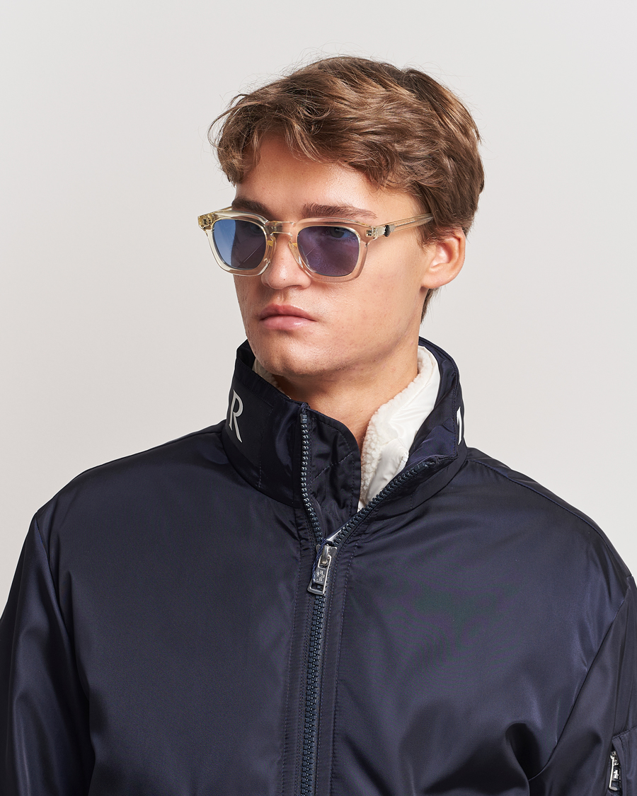 Men |  | Moncler Lunettes | Gradd Sunglasses Shiny Beige/Blue