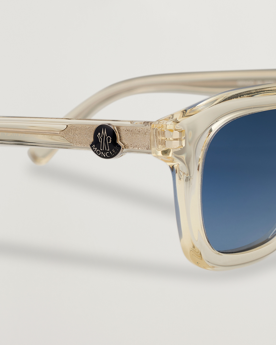 Men | Moncler Lunettes Gradd Sunglasses Shiny Beige/Blue | Moncler Lunettes | Gradd Sunglasses Shiny Beige/Blue