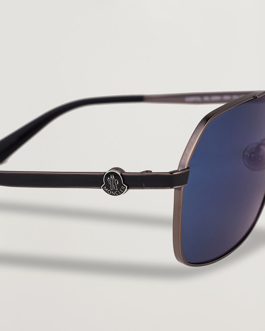 Men | Moncler Lunettes Icepol Sunglasses Shiny Gunmetal/Blue Mirror | Moncler Lunettes | Icepol Sunglasses Shiny Gunmetal/Blue Mirror