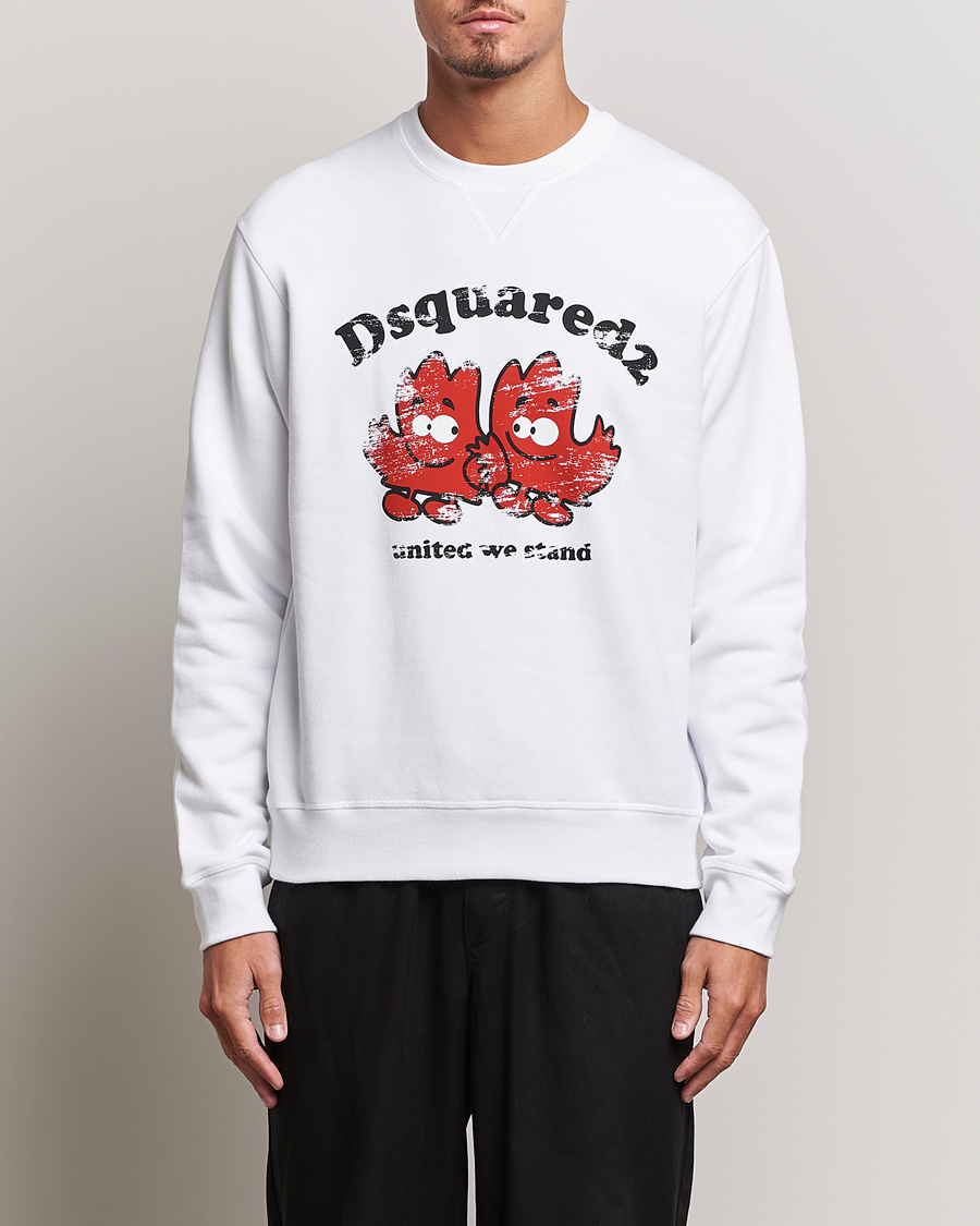 Men | Dsquared2 | Dsquared2 | Cool Fit Crew Neck Sweatshirt White