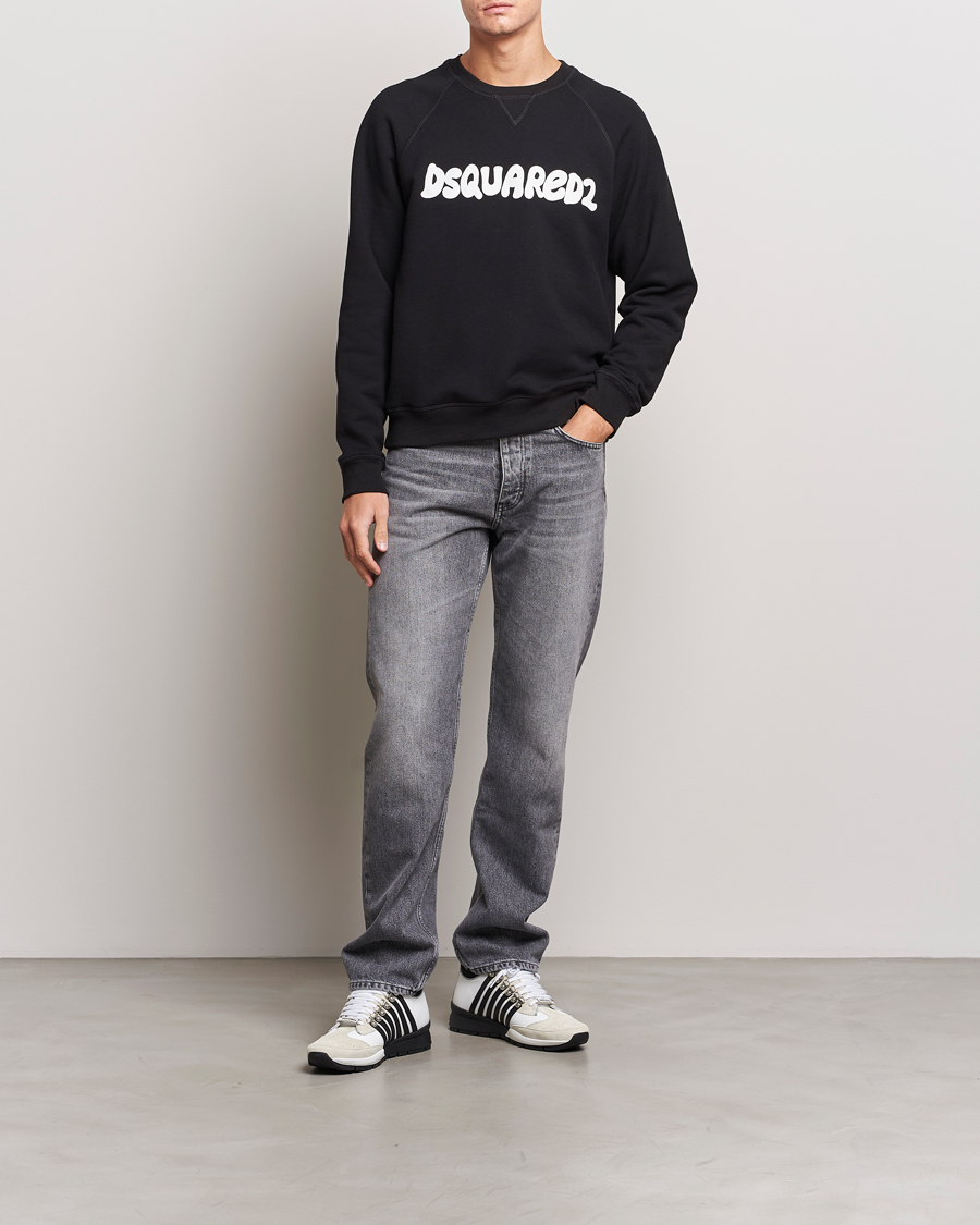 Men | Sweaters & Knitwear | Dsquared2 | Cool Fit Crew Neck Sweatshirt Black