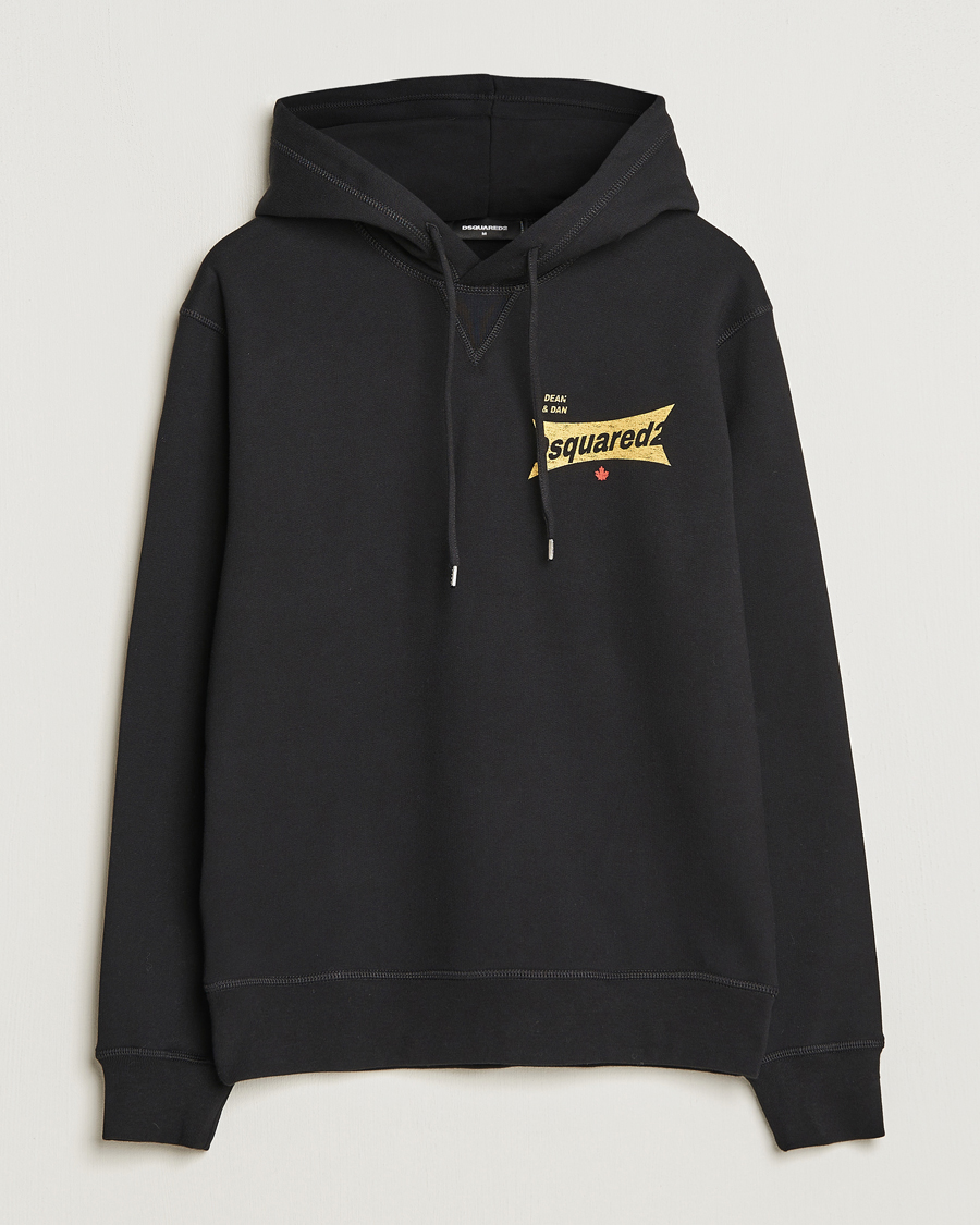 Men | Sweaters & Knitwear | Dsquared2 | Cool Fit Logo Hoodie Black