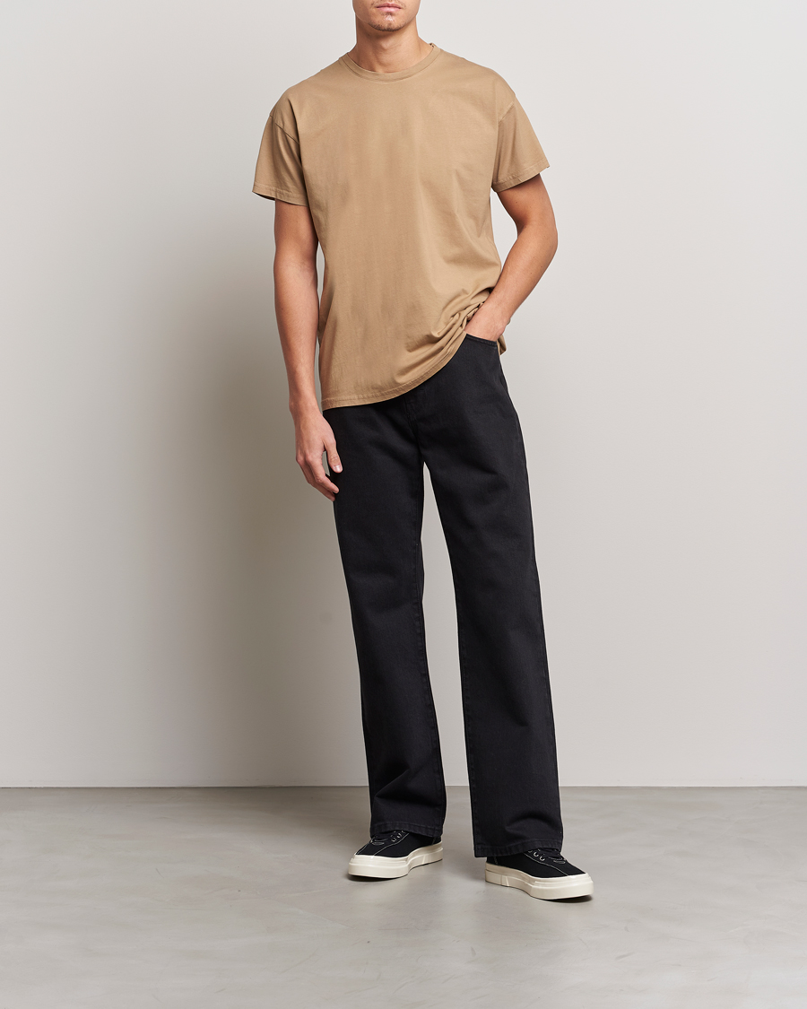 Men | T-Shirts | Jeanerica | Marcel Crew Neck T-Shirt Dark Sand