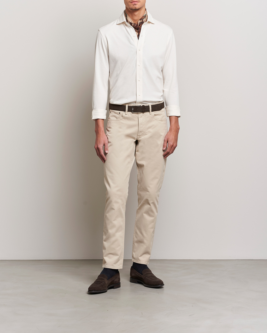 Men | Trousers | Ralph Lauren Purple Label | Slim Fit 5-Pocket Pants Sand