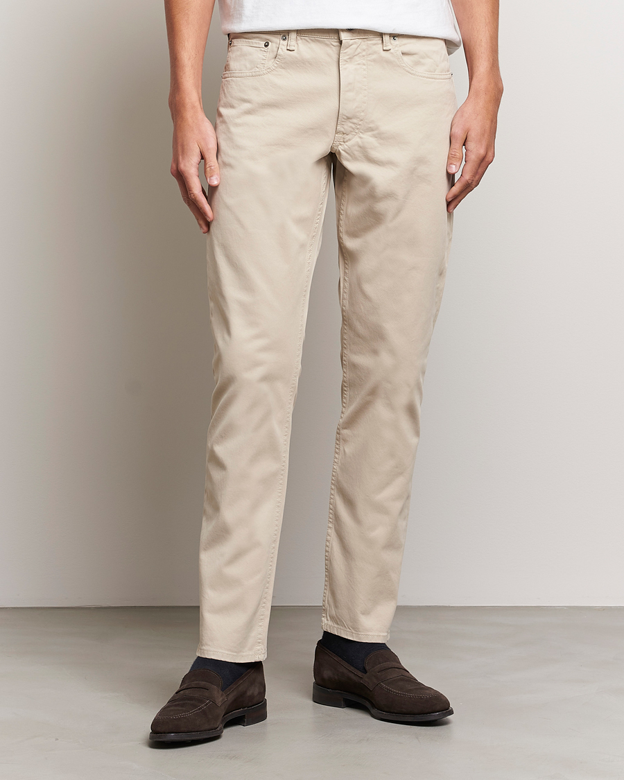 Men | Casual Trousers | Ralph Lauren Purple Label | Slim Fit 5-Pocket Pants Sand