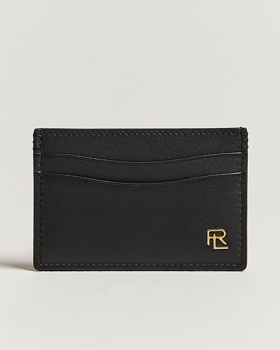 Ralph Lauren Purple Label Luxe Calf Cardholder Black at CareOfCarl.com