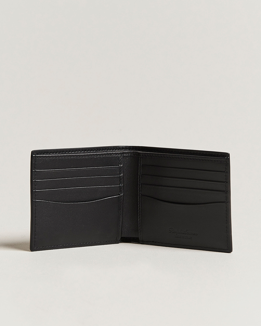 Men | Bi-fold & Zip Wallets | Ralph Lauren Purple Label | Luxe Calf Billfold Black