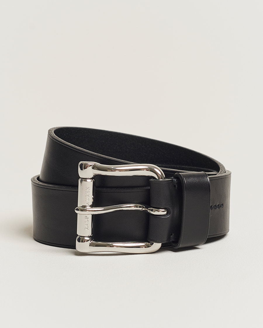 Men | Ralph Lauren Purple Label Vachetta Roller Belt Black | Ralph Lauren Purple Label | Vachetta Roller Belt Black