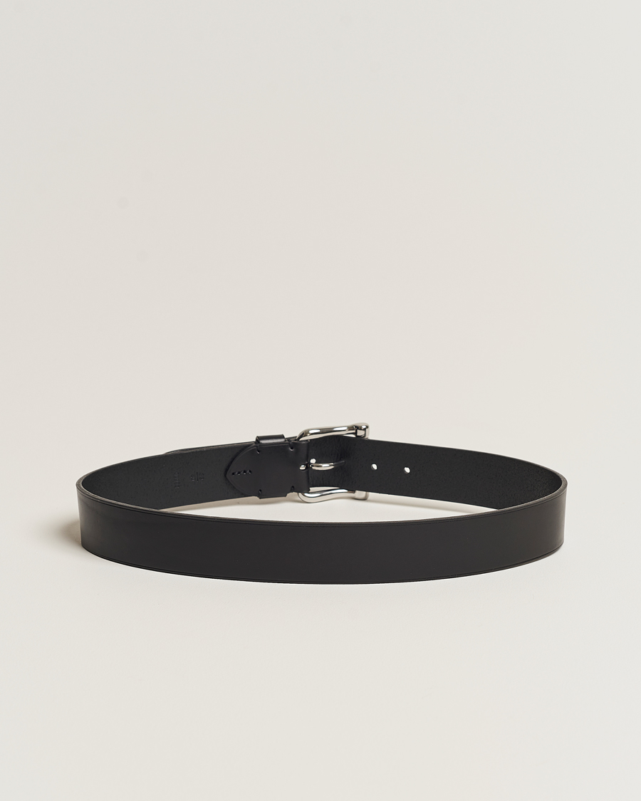 Men | Belts | Ralph Lauren Purple Label | Vachetta Roller Belt Black
