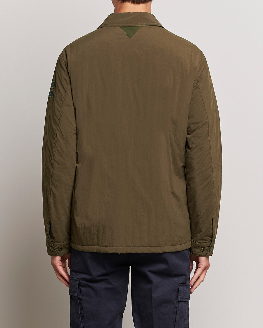 Men | Coats & Jackets | Aeronautica Militare | Light Padded Pocket Shirt Jacket Off Green