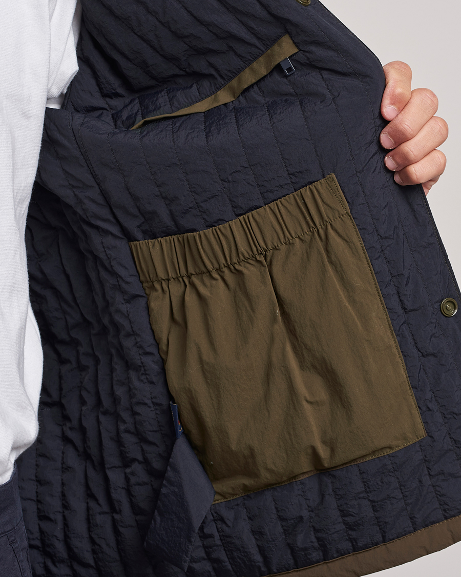 Men | Coats & Jackets | Aeronautica Militare | Light Padded Pocket Shirt Jacket Off Green