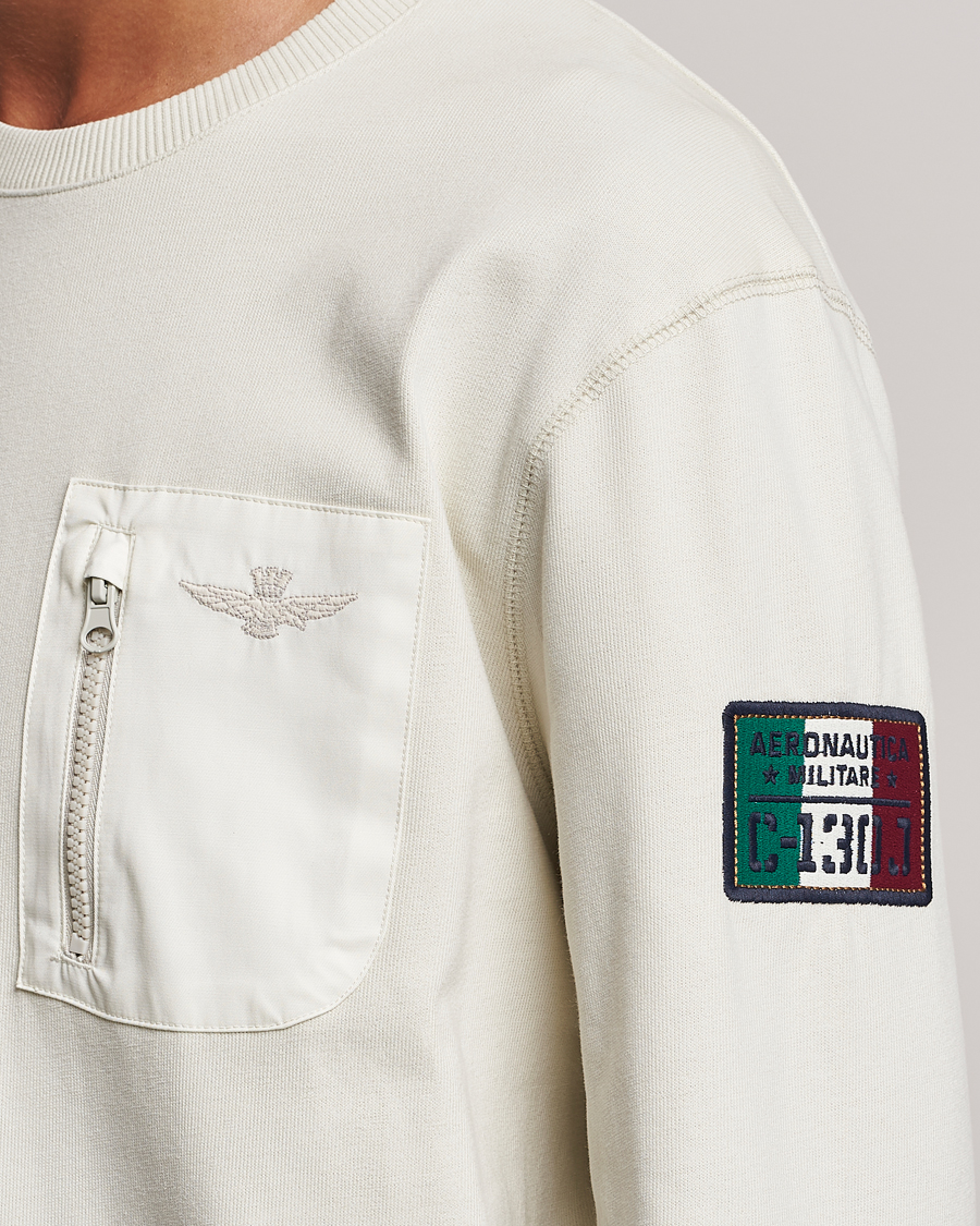 Men | Sweaters & Knitwear | Aeronautica Militare | Felpa Cotton Pocket Sweatshirt Ice Palace