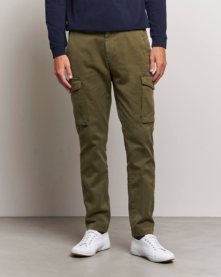 Men | Trousers | Aeronautica Militare | Cotton Cargo Pants Off Green