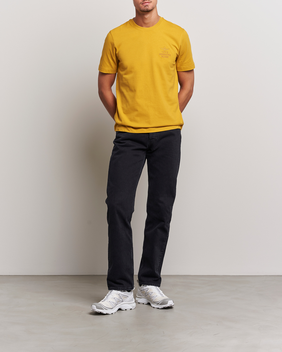 Men | T-Shirts | Aeronautica Militare | TS2129 Crew Neck T-Shirt Yellow
