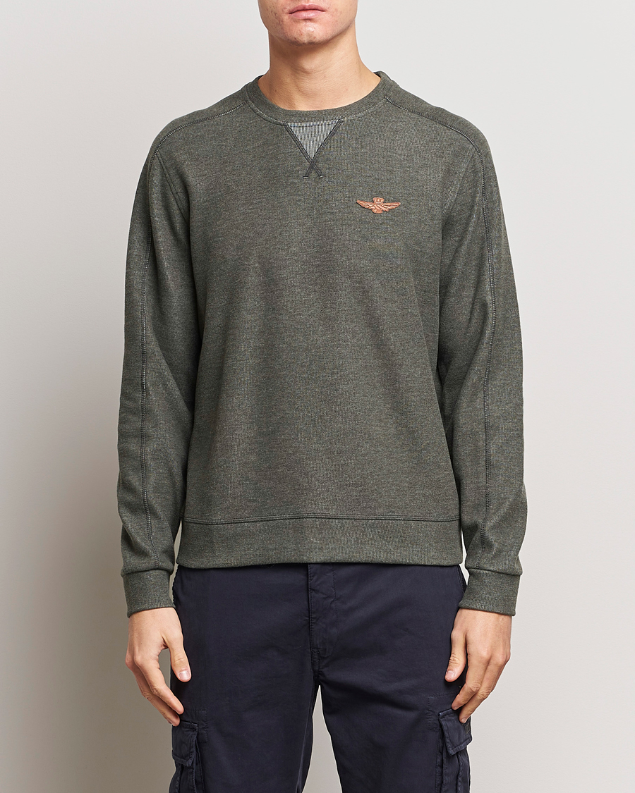 Men | Sweaters & Knitwear | Aeronautica Militare | Felpa Cotton Sweatshirt Olive Green