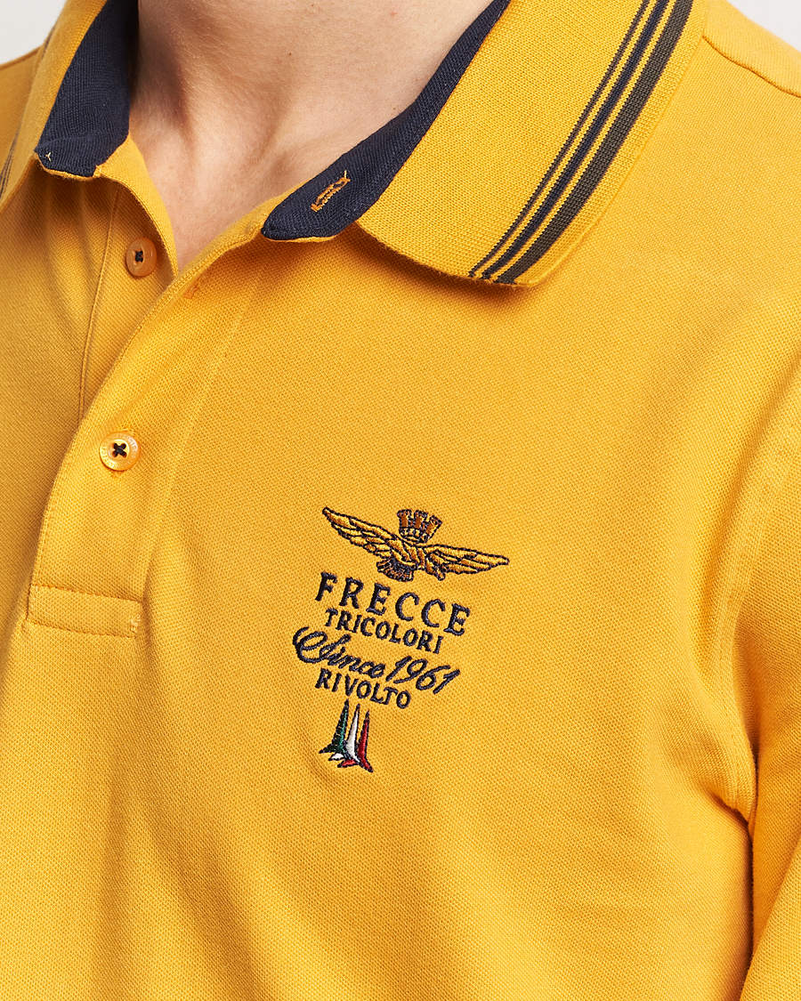 Men | Sweaters & Knitwear | Aeronautica Militare | Long Sleeve Polo Dark Yellow