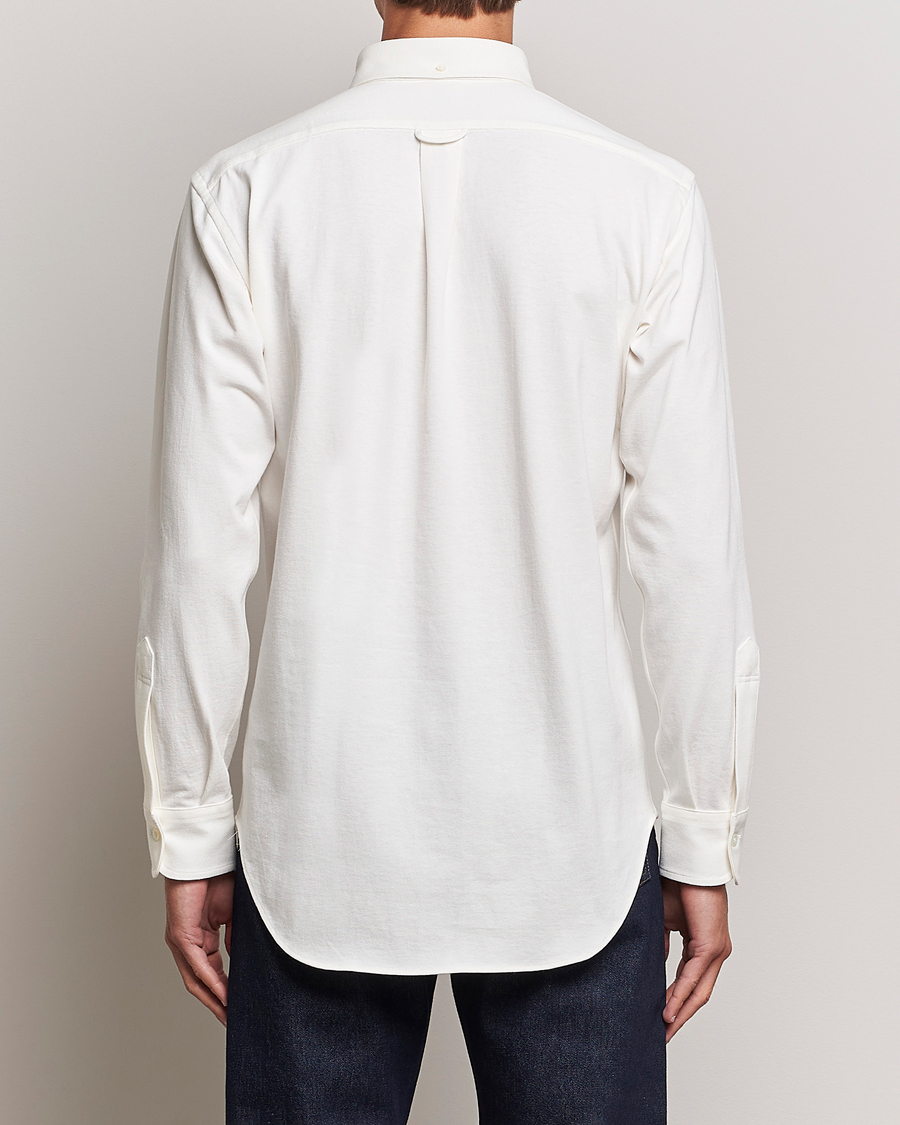 Men | Shirts | Kamakura Shirts | Vintage Ivy Knit Popover Shirt Off White