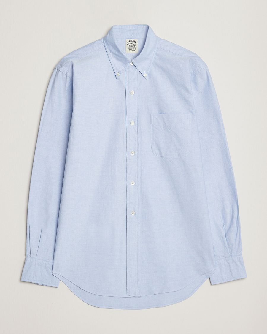 Men | Shirts | Kamakura Shirts | Vintage Ivy Oxford Button Down Shirt Light Blue