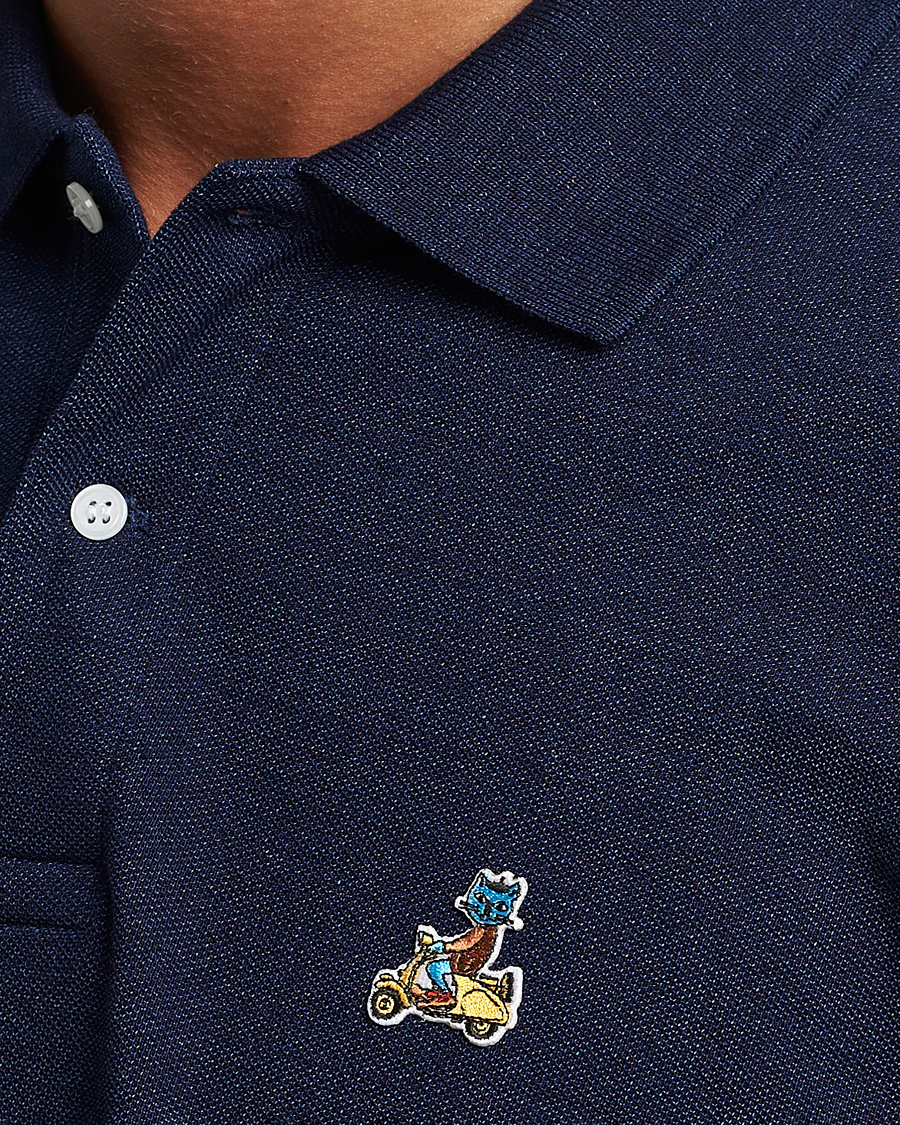 Men | Polo Shirts | Kamakura Shirts | Vintage Ivy Short Sleeve Polo Navy