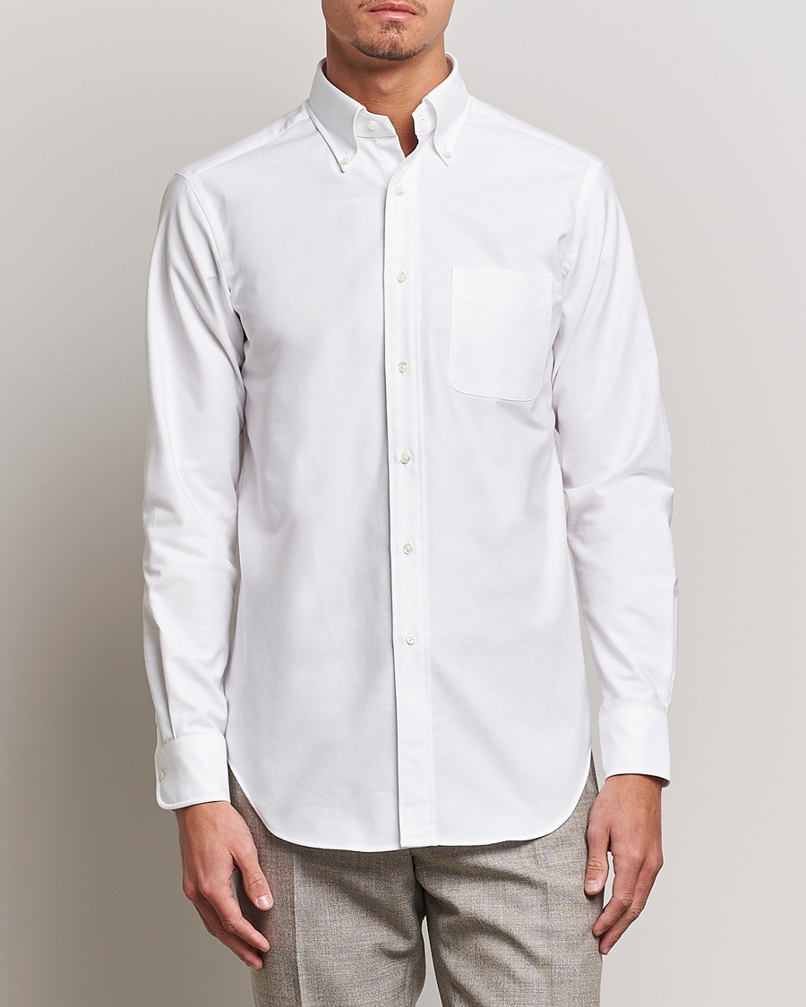 Men | Japanese Department | Kamakura Shirts | Slim Fit Oxford BD Shirt White