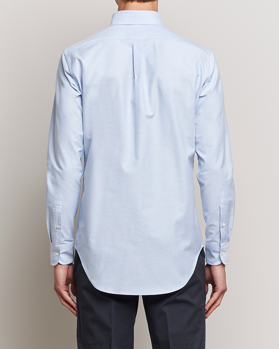 Men | Shirts | Kamakura Shirts | Slim Fit Oxford BD Shirt Light Blue