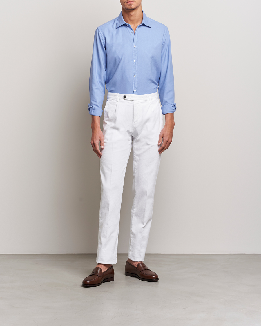 Men | Trousers | Massimo Alba | Ionio Cotton/Cashmere Trousers White