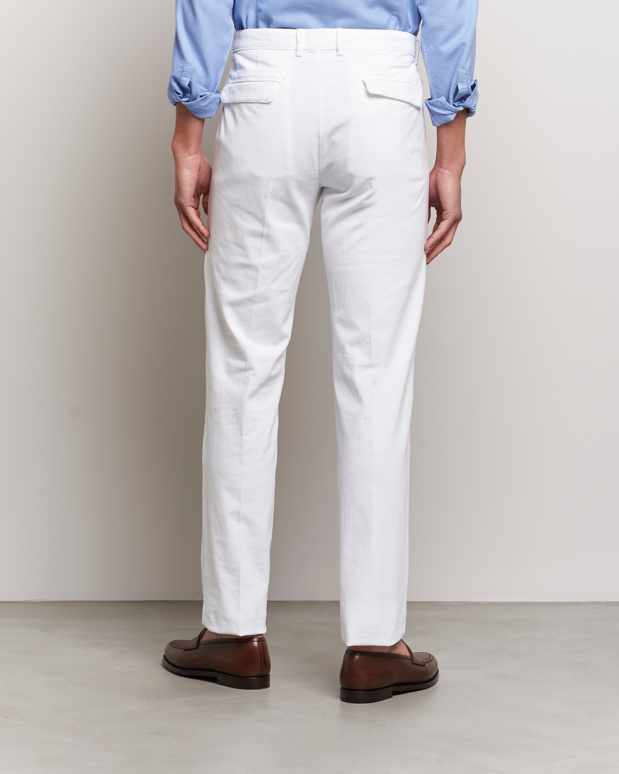 Men | Trousers | Massimo Alba | Ionio Cotton/Cashmere Trousers White