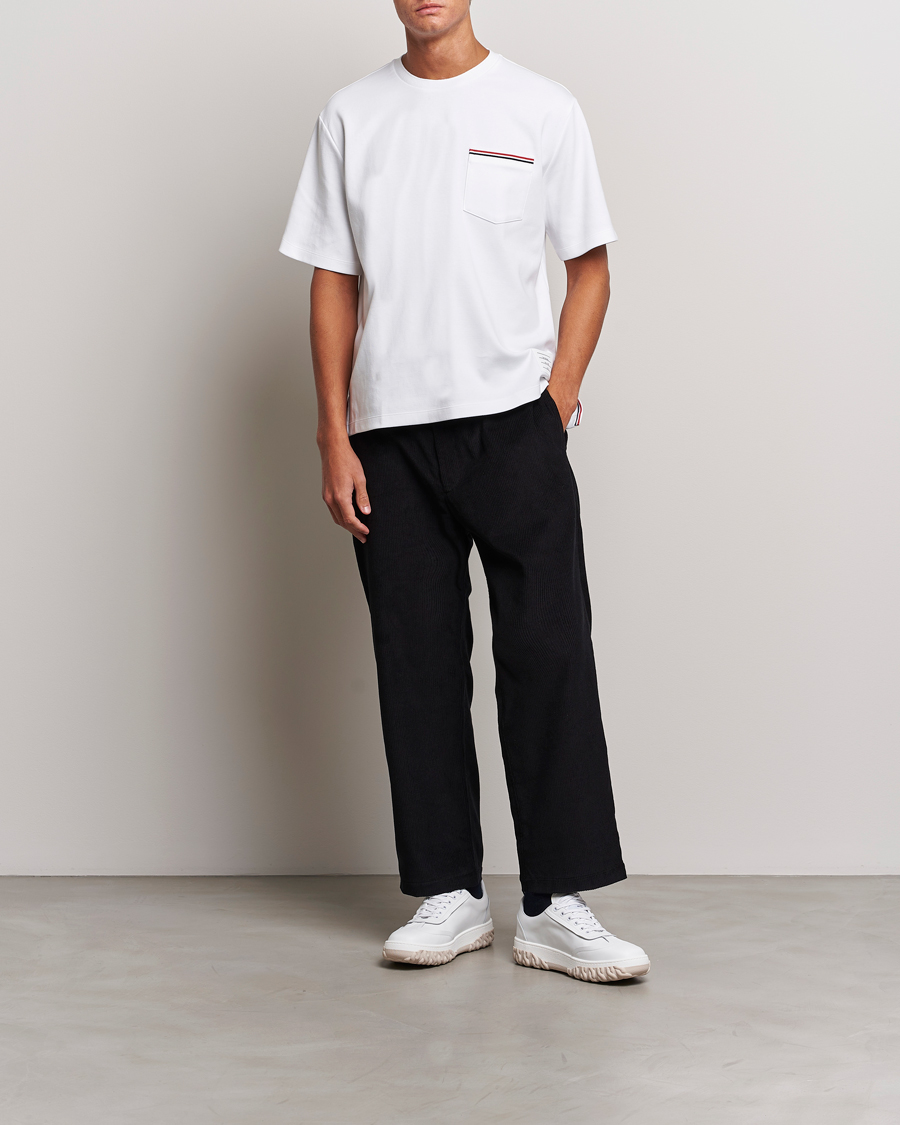 Men | T-Shirts | Thom Browne | Short Sleeve Pocket T-Shirt White