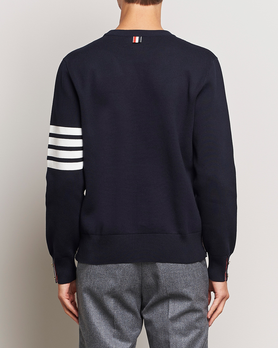 Men | Sweaters & Knitwear | Thom Browne | Milano Stitch Crew Neck Navy