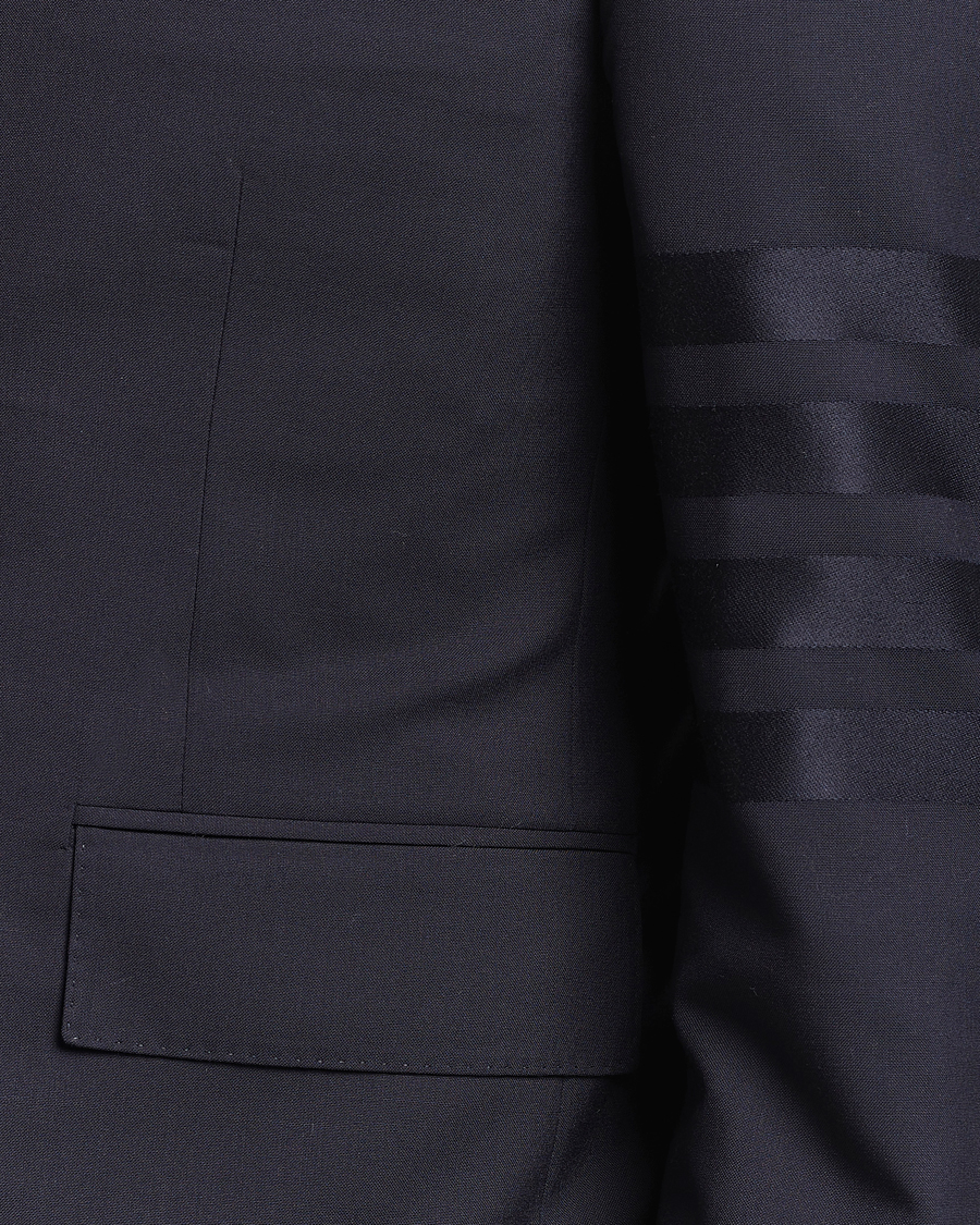 Men | Blazers | Thom Browne | Tonal 4 Bar Wool Blazer Navy