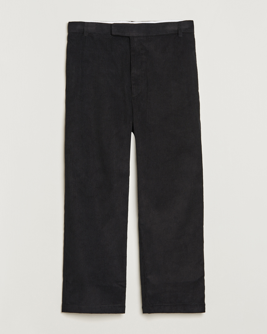 Men | Thom Browne | Thom Browne | Straight Cropped Corduroy Trousers Black