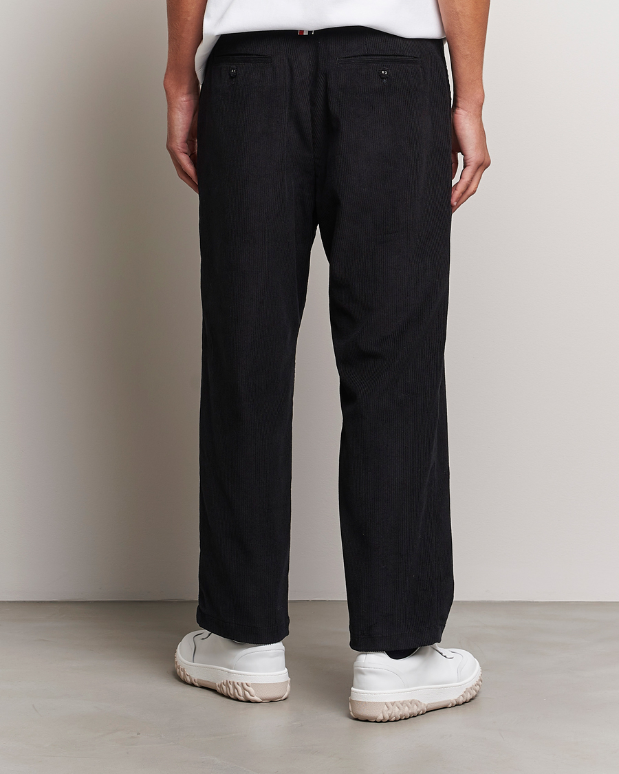 Men | Trousers | Thom Browne | Straight Cropped Corduroy Trousers Black