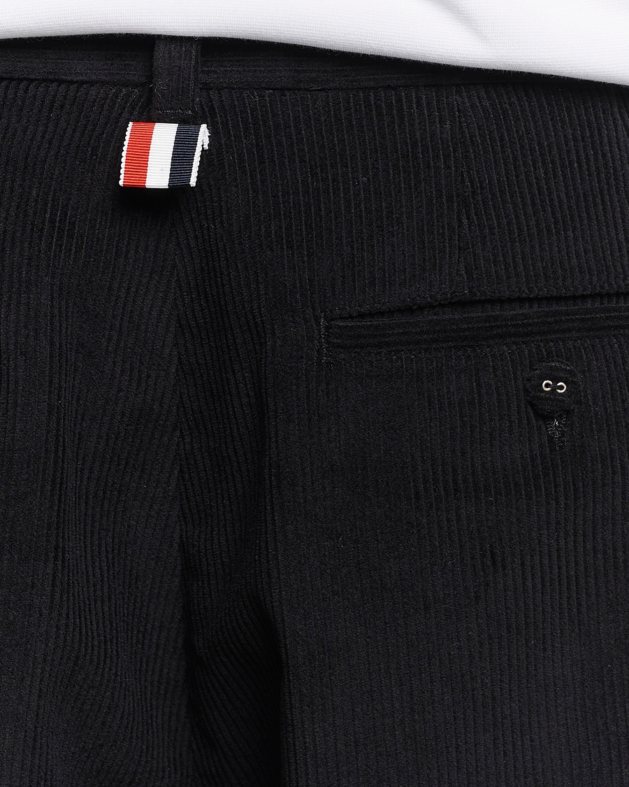 Men | Trousers | Thom Browne | Straight Cropped Corduroy Trousers Black