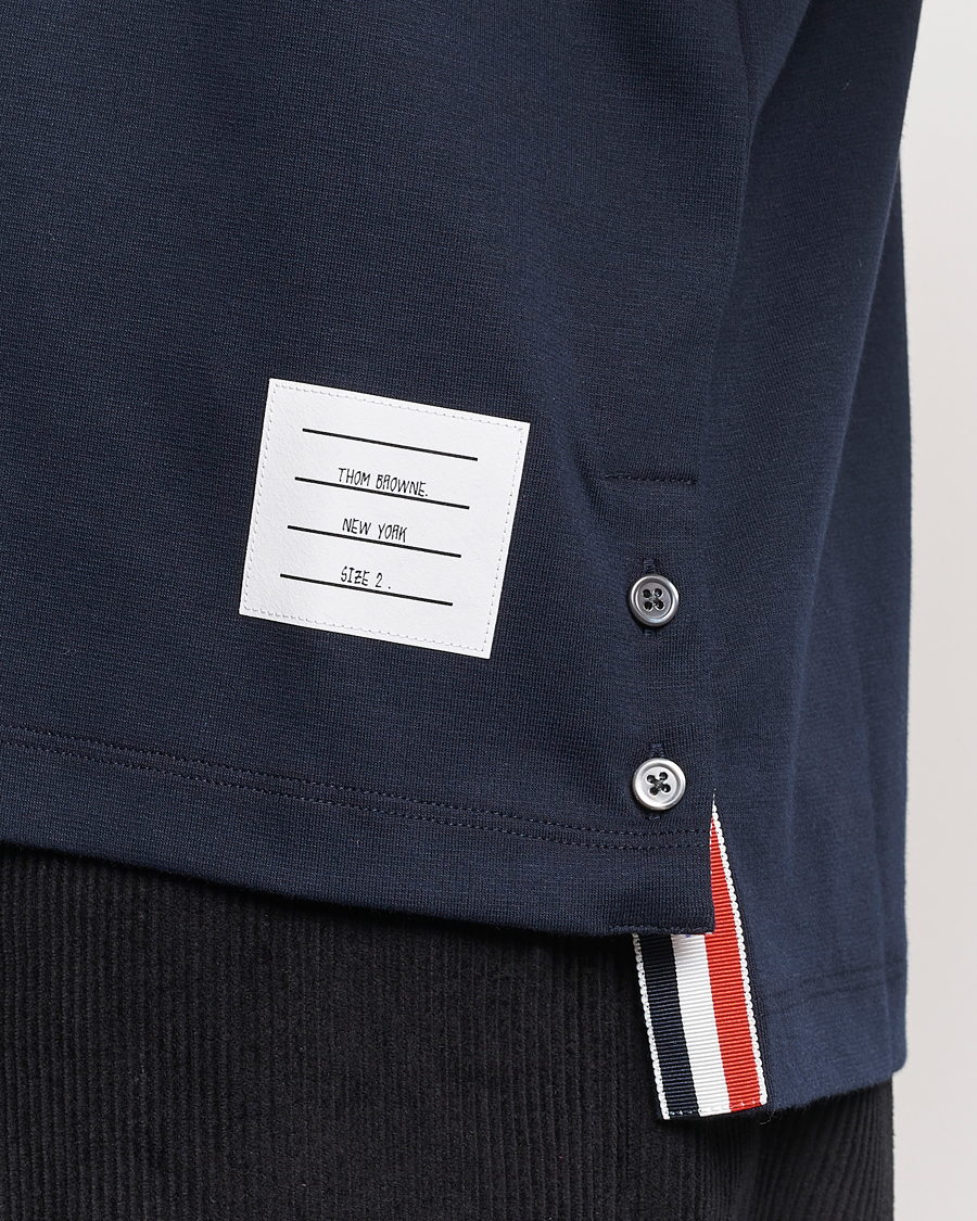 Men | T-Shirts | Thom Browne | RWB Stripe Short Sleeve T-Shirt Navy
