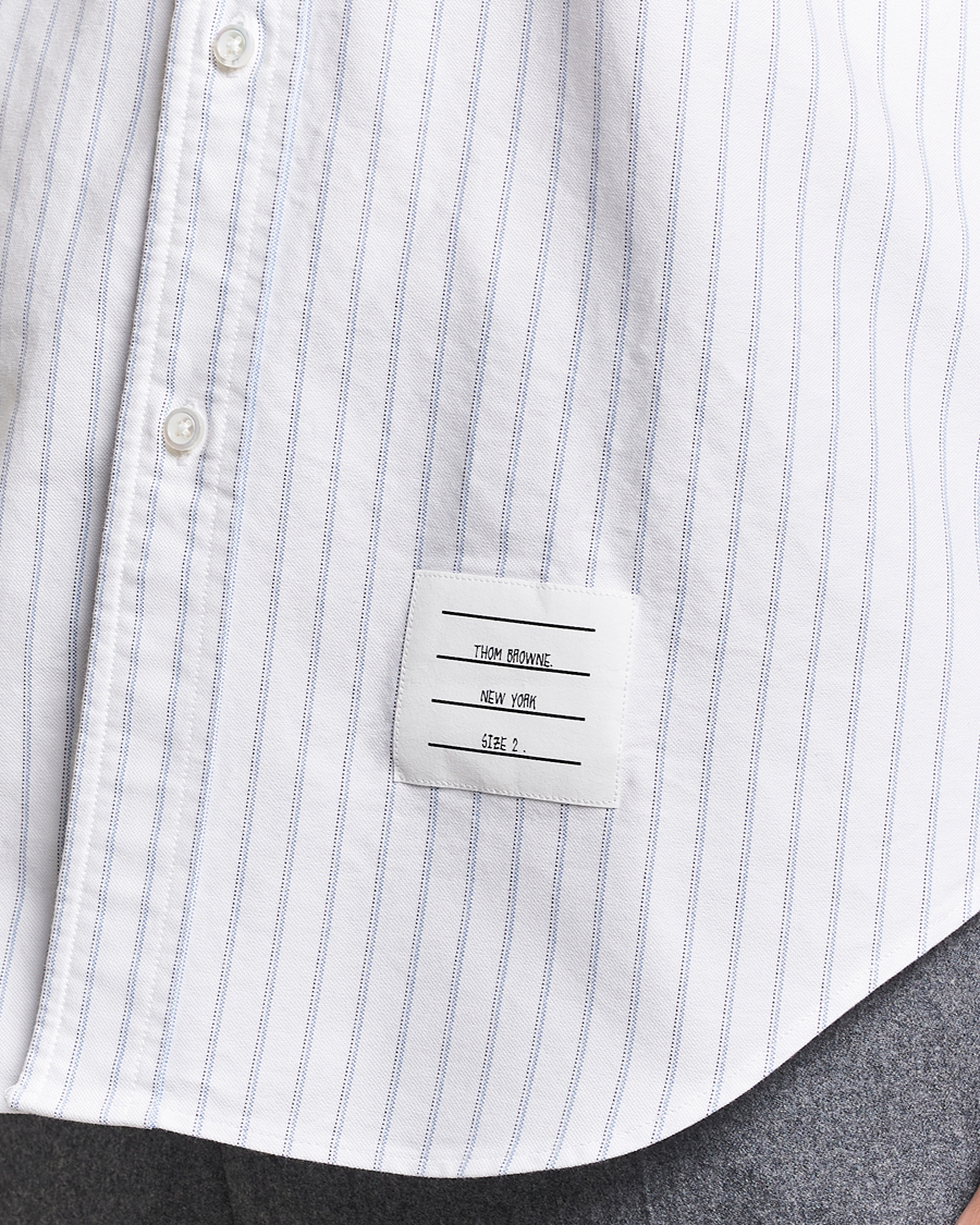 Thom Browne Oxford Pinstripe Shirt Light Blue at CareOfCarl.com