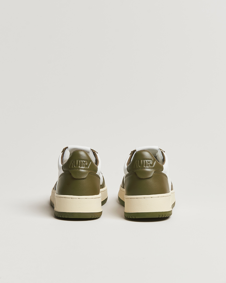 Men | Autry Medalist Low Bicolor Leather Sneaker Military Olive | Autry | Medalist Low Bicolor Leather Sneaker Military Olive