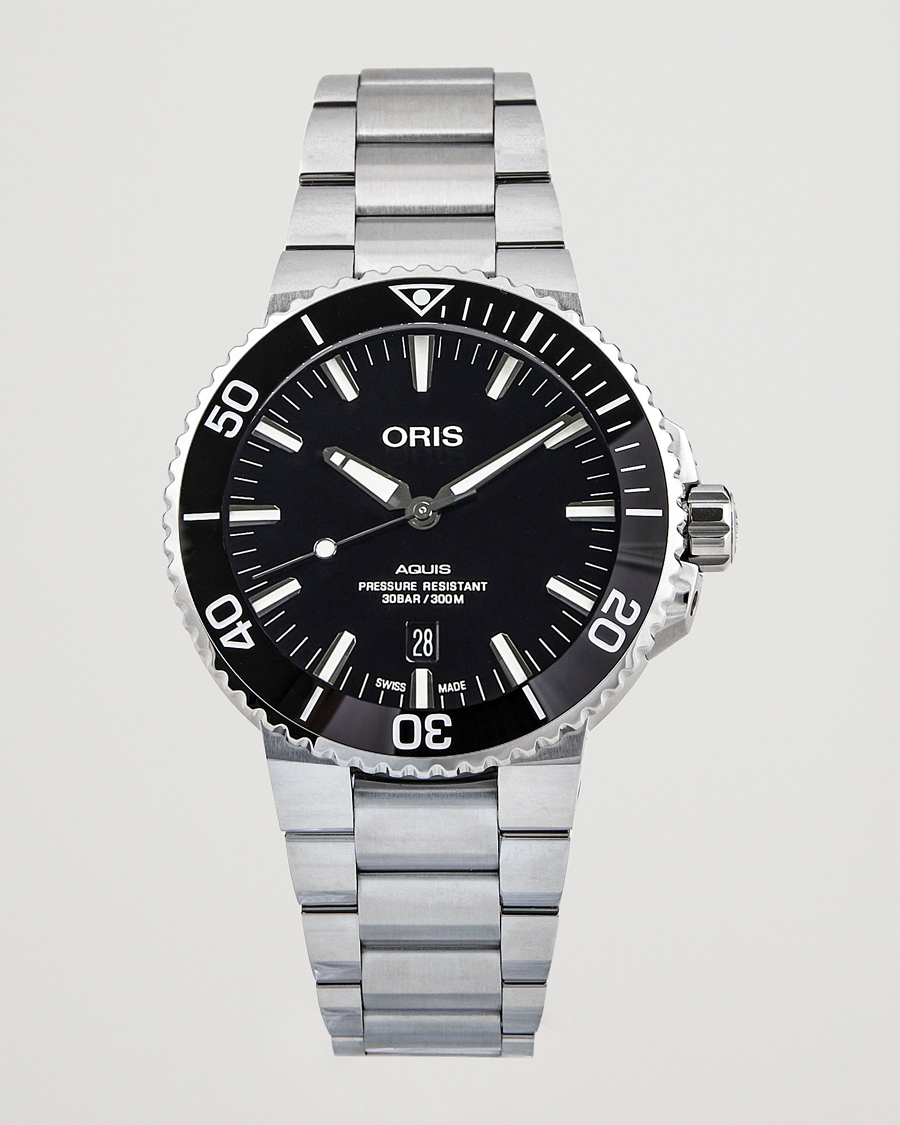 Men | Oris Aquis Date 43,5mm Polished Black | Oris | Aquis Date 43,5mm Polished Black