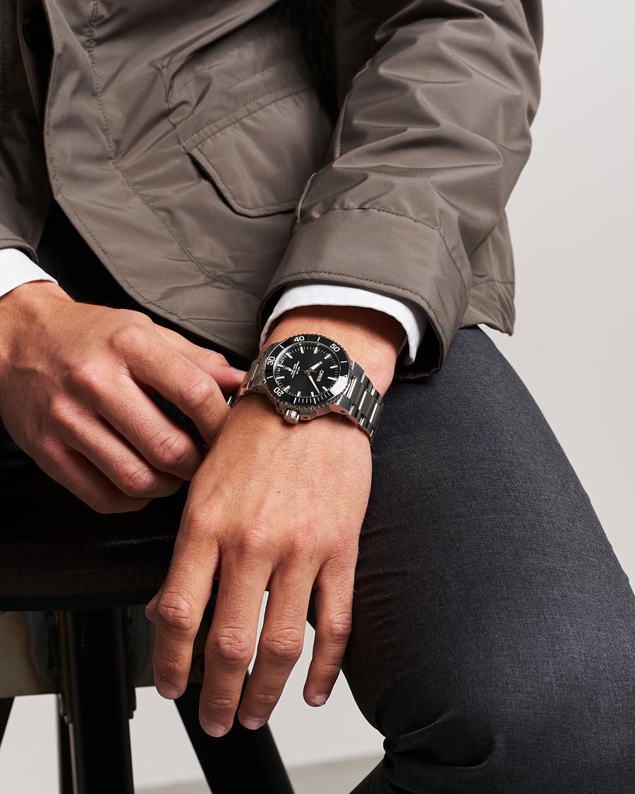 Men | Oris Aquis Date 43,5mm Polished Black | Oris | Aquis Date 43,5mm Polished Black