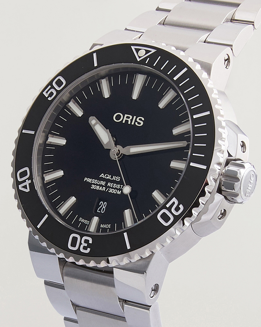 Men | Oris Aquis Date 43,5mm Polished Black | Oris | Aquis Date 43,5mm Polished Black