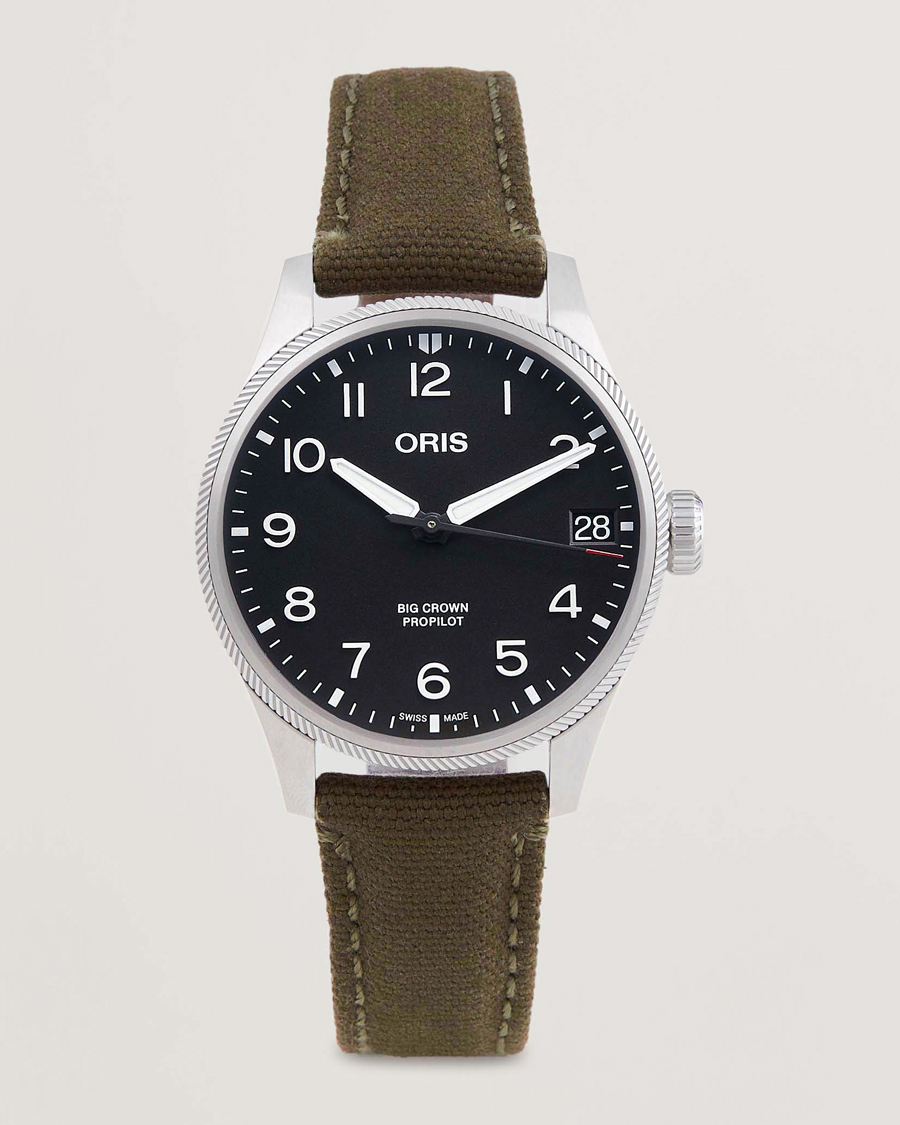 Men | Watches | Oris | Big Crown Propilot Date 41mm Leather Bracelet Black