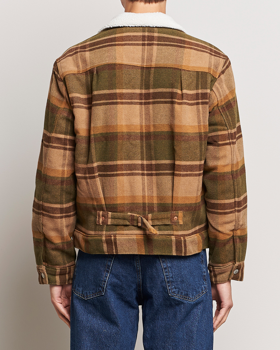 Men | Coats & Jackets | Levi's | Type I Checked Sherpa Trucker Winter Moss