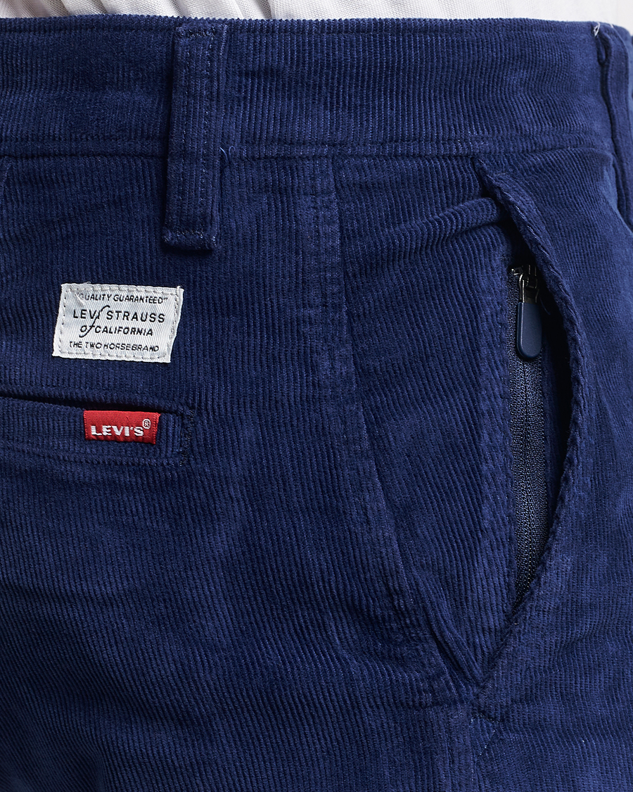 Men | Trousers | Levi's | Garment Dyed Stretch Corduroy Chino Ocean Cavern
