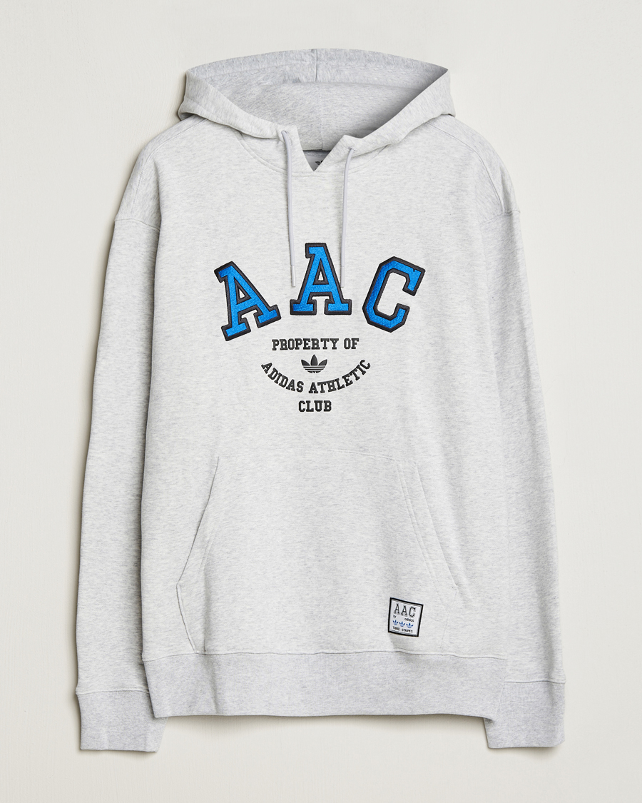 Men | Sweaters & Knitwear | adidas Originals | Hack Logo Hoodie Light Grey