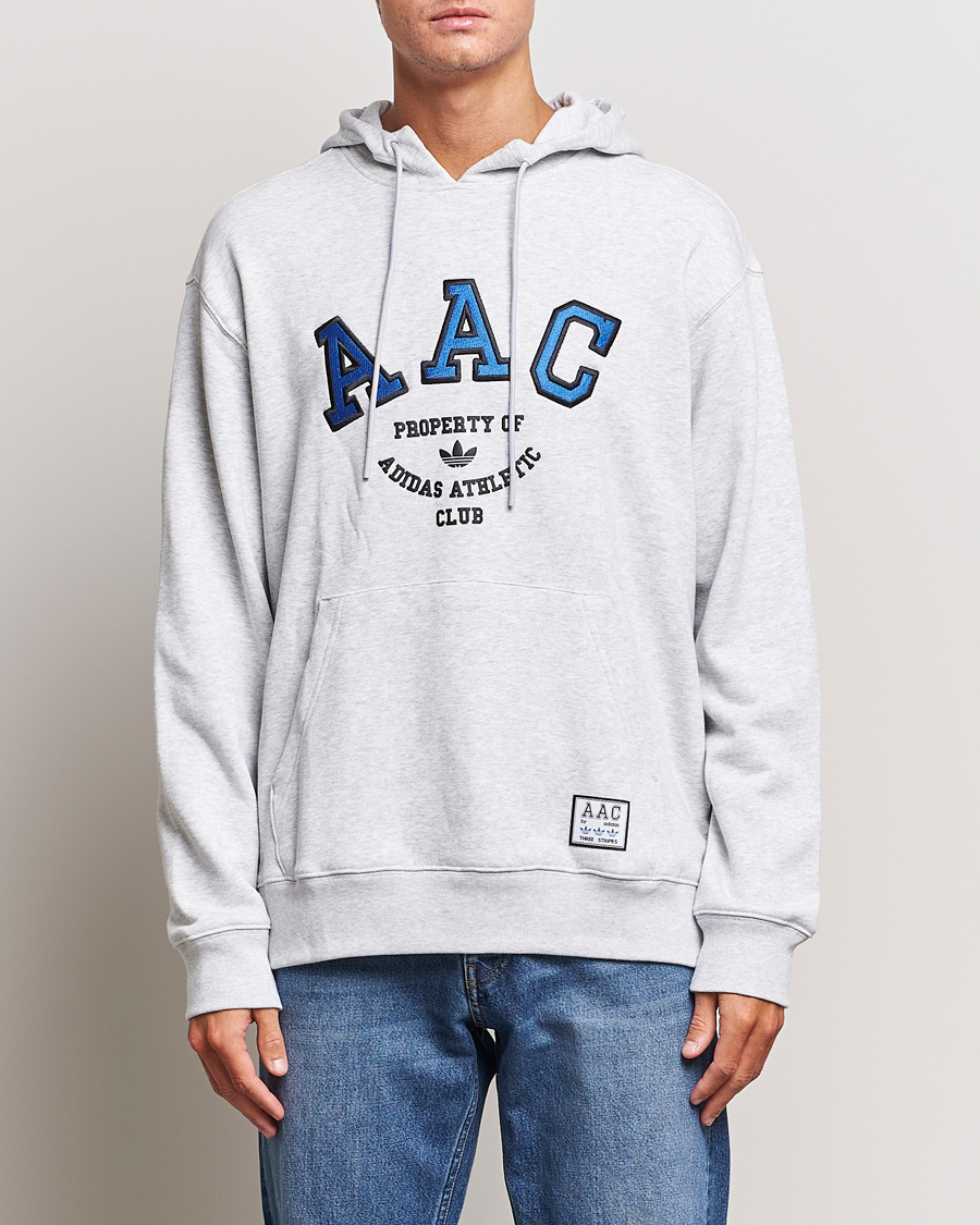 adidas Originals Hack Logo Hoodie Light Grey at CareOfCarl.com