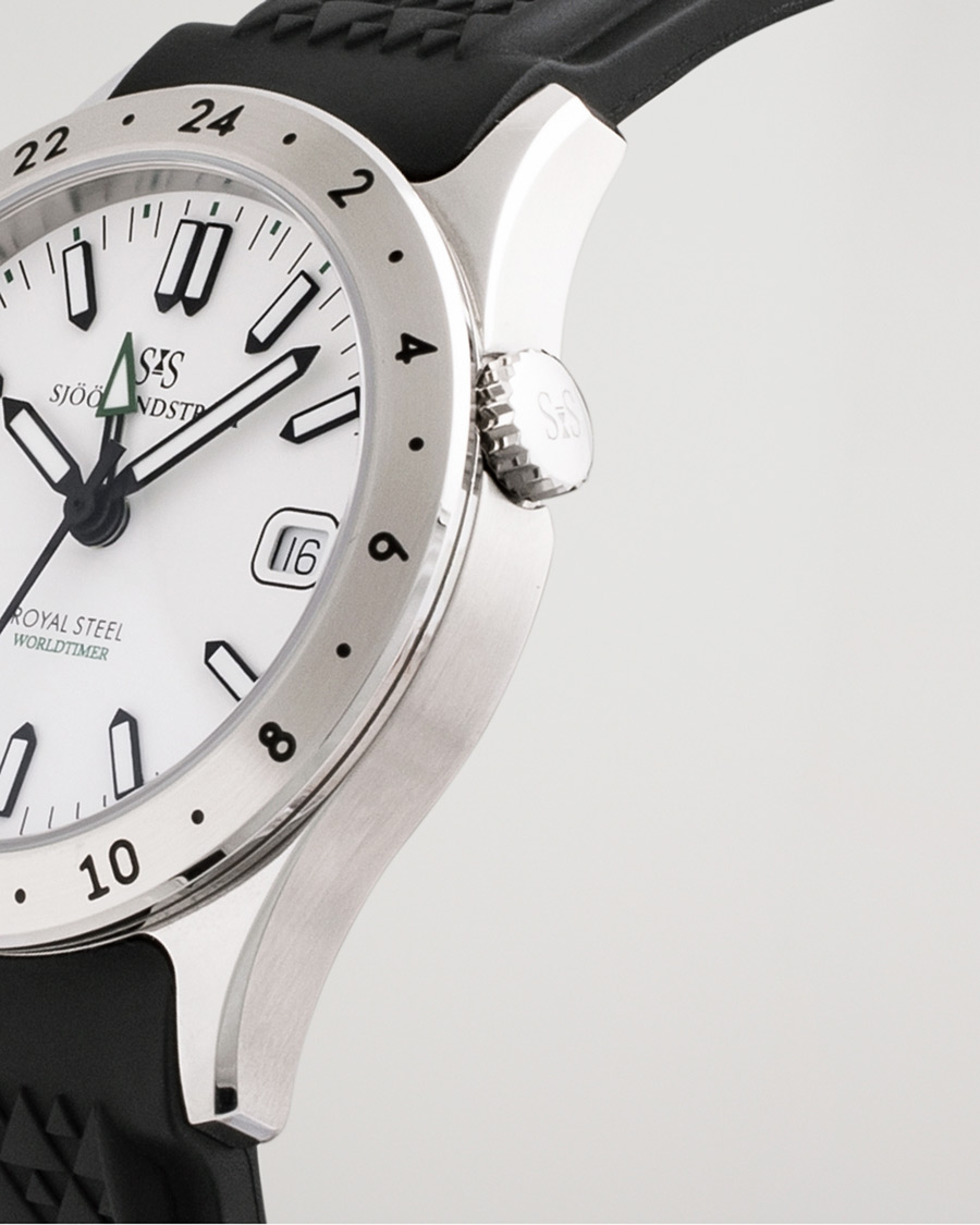 Men | Sjöö Sandström Pre-Owned Royal Steel Worldtimer 36mm SS-1836-WT | Sjöö Sandström Pre-Owned | Royal Steel Worldtimer 36mm SS-1836-WT