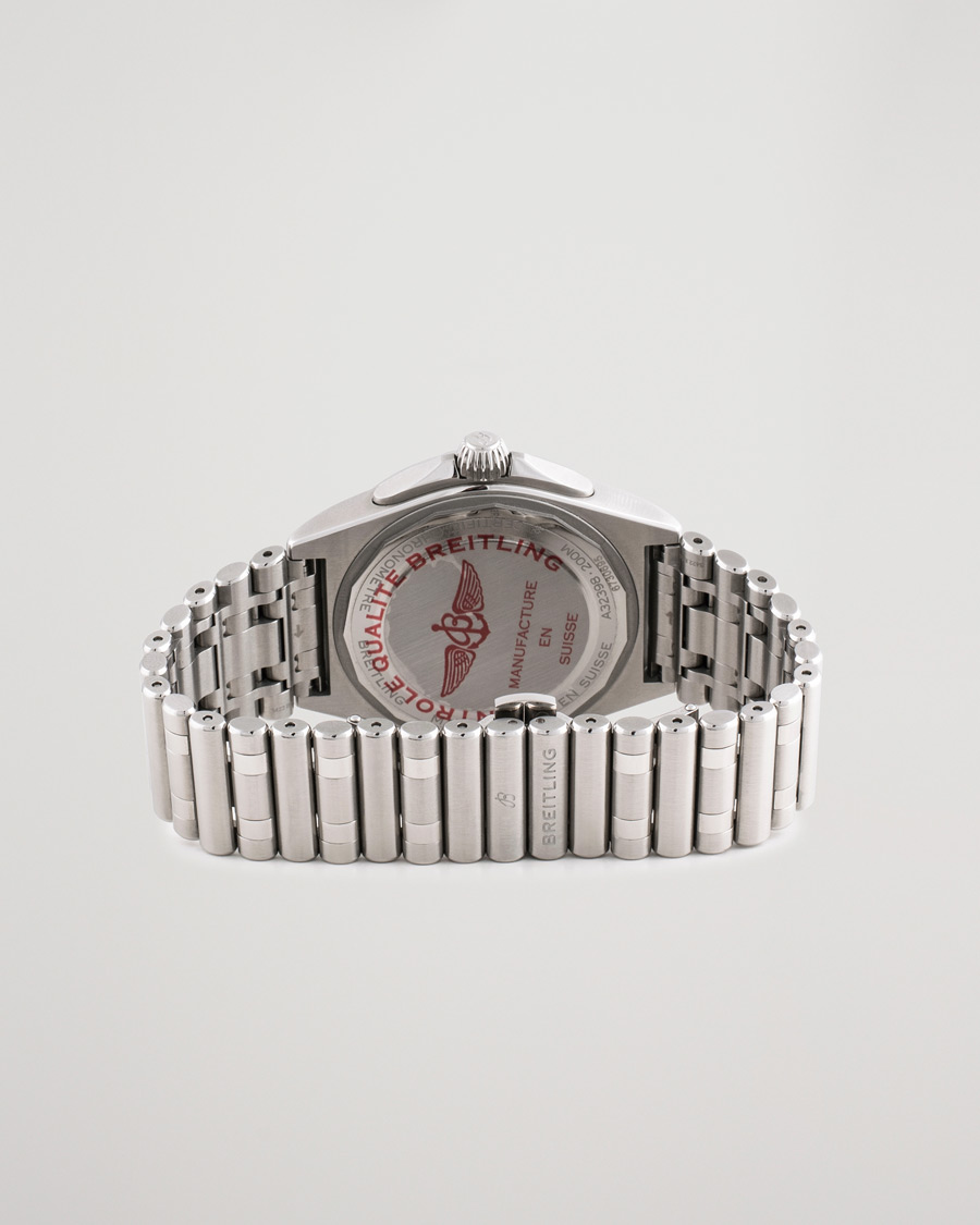 Men | Breitling Pre-Owned Chronomat GMT 40 A32398 Steel White | Breitling Pre-Owned | Chronomat GMT 40 A32398 Steel White