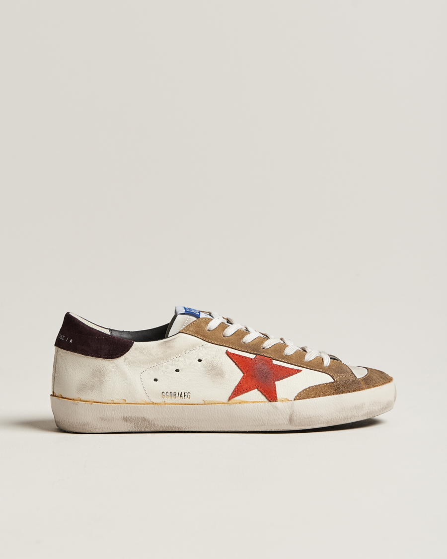 Men | Golden Goose Deluxe Brand Super-Star Sneakers White/Brown | Golden Goose | Deluxe Brand Super-Star Sneakers White/Brown
