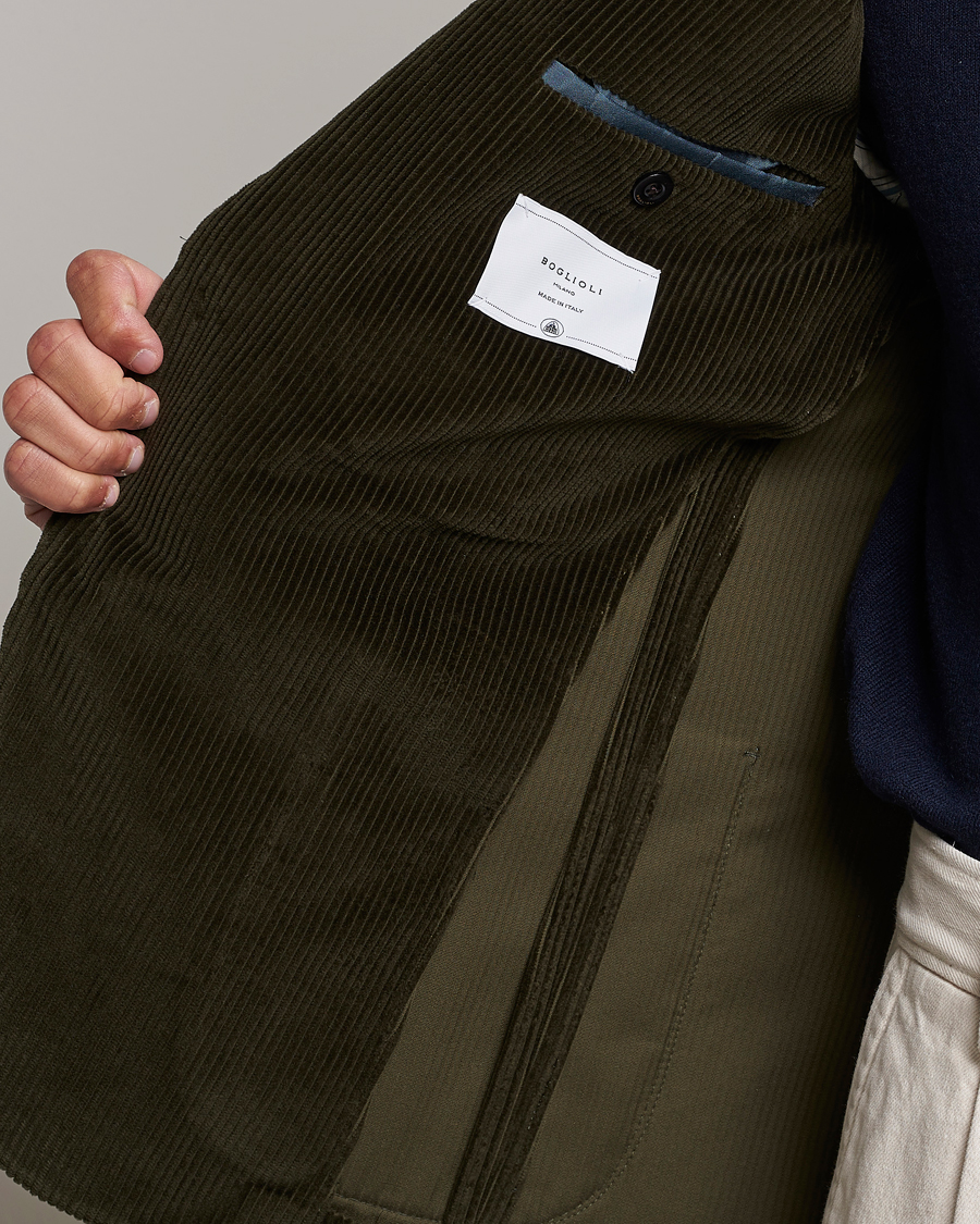Men | Blazers | Boglioli | K Jacket Corduroy Blazer Dark Green