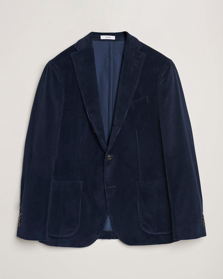 Men | Blazers | Boglioli | K Jacket Corduroy Blazer Navy