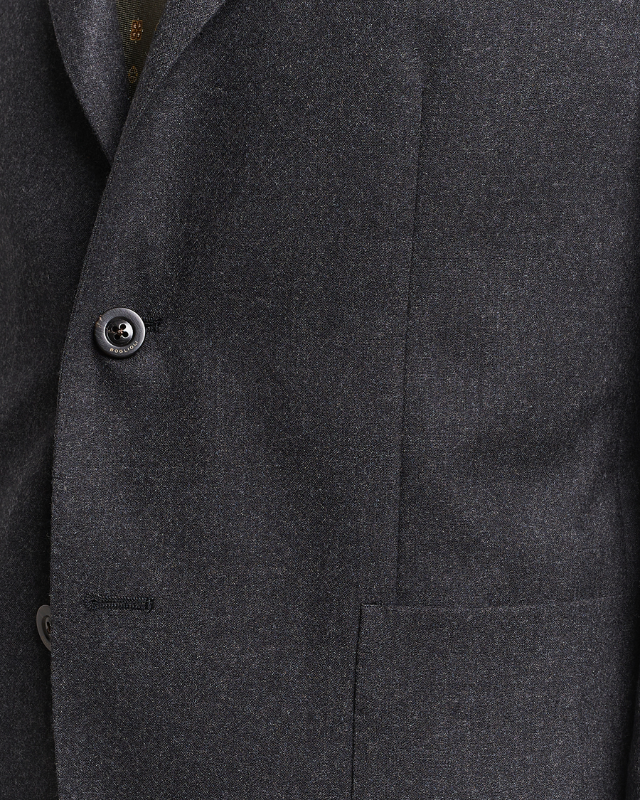 Men | Suits | Boglioli | K Jacket Light Flannel Suit Dark Grey